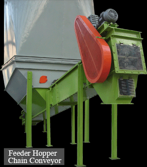 Feeder hopper chain conveyor